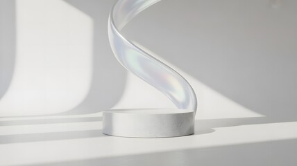 Minimalist Abstract Display with Light and Shadow Ideal for Presentation