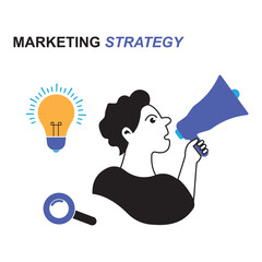 Marketing concept illustrations. Vector illustrations of digital marketing