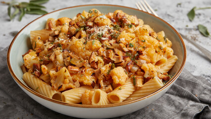 Pasta with sage and cauliflower