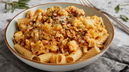 Pasta with sage and cauliflower