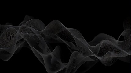 Abstract Dark Waveform Visualizations with Chaotic Particles in Motion