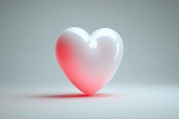 Glossy Heart Symbol on a Soft Background