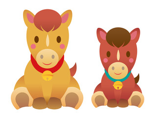 年賀状・干支・午年・馬