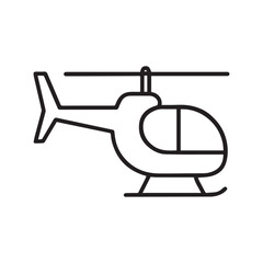 Minimal Helicopter Icon Vector
