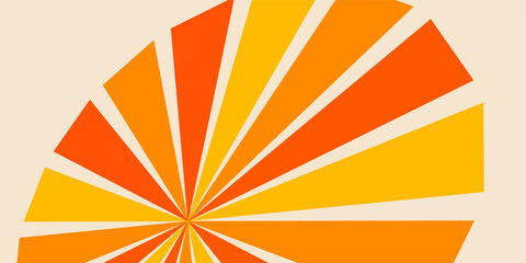 Bright wavy background with warm retro autumn colors. Cool hippie background. Retro psychedelic wavy design from the 60s and 70s.