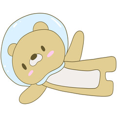 Bear in Space Clipart