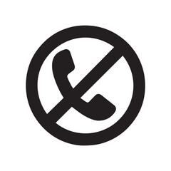 Blocked Phone Icon – Prohibited Call Filled Vector Symbol