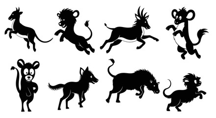 Dynamic silhouette of a person in motion suitable for advertisements and banners silhouette