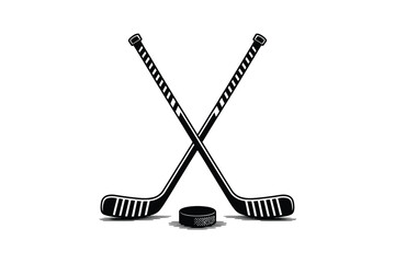 Hockey stick flat icon vector illustration on white background