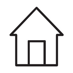 Minimal Home Outline Icon Vector