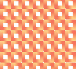 Seamless geometric pattern with orange gradient squares, creating a modern abstract 3D tile background  (pattern 34)