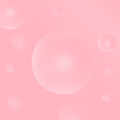 Abstract 3D Bubble Background – Soft Colors Gradient with Floating Spheres	