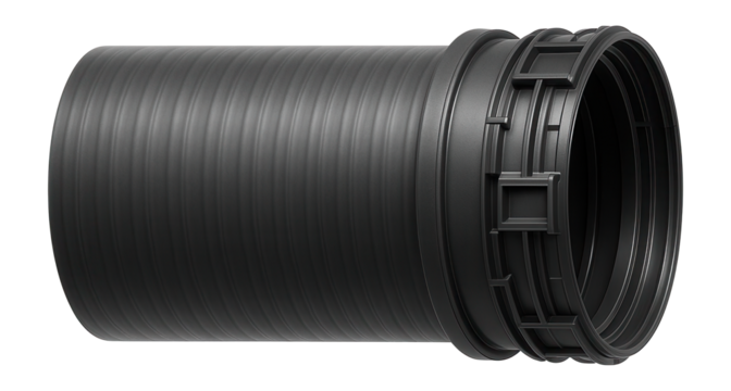 Double-walled drainage pipe with a locking joint system for secure suburban lawn
