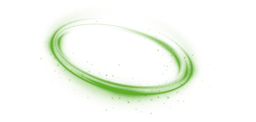 Green glowing light trail vector green line effect, winding green path, wave , curved energy vortex, futuristic background on a transparent PNG background	