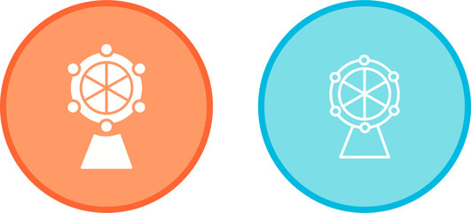 Fototapeta premium Ferris Wheel Vector Icon