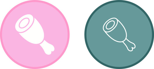 Cooked Ham Vector Icon