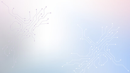 Circuit board digital abstract background. Motherboard technology texture design. AI semiconductor and computer processor on tech bg. Vector illustration