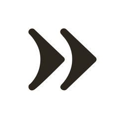 colorful arrow head icon isolated on white background