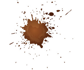brown paint splashes