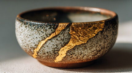 Kintsugi-Inspired Minimal Ceramic Close-Up