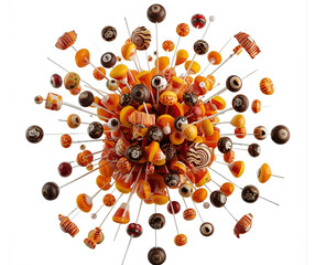 coffee beans on a black background