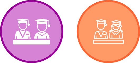 Students Sitting Vector Icon