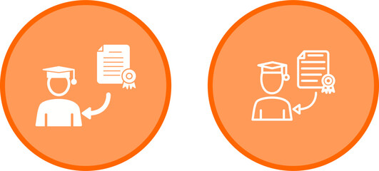 Receiving Diploma Vector Icon