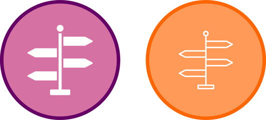 Fototapeta premium Directions Vector Icon