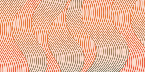 Abstract autumn design with colorful waves. Modern seasonal template in trendy geometric style background for autumn corporate identity