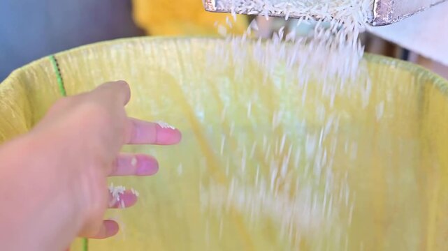 Rice milled by rice milling machine