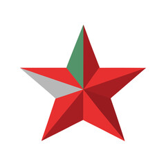 Obraz premium Christmas star made of folded paper cranes origam
