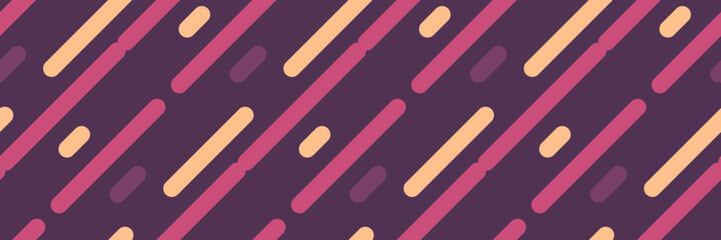 Dynamic abstract pattern with diagonal lines in muted pink and orange hues on a deep purple background.  Perfect for modern website banners, social media graphics, or textile designs.