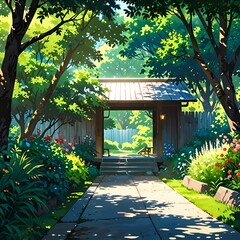 gazebo in the garden