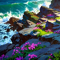 grunge floral background