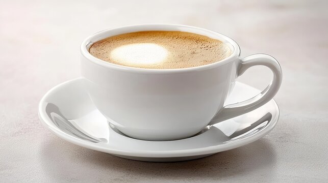A cup of espresso with a thick crema served in a classic small coffee cup.