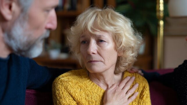 Elderly Caucasian woman in cozy knitwear exudes heartfelt contemplation, symbolizing empathy on World Kindness Day, enveloped in autumnal warmth