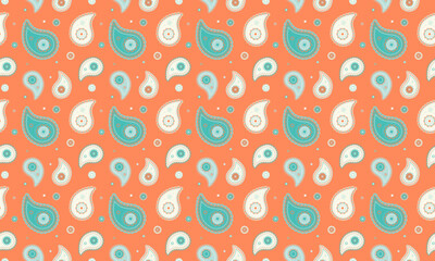 Bohemian print by eternity growth. East colors to detailed pattern. Elegance flowery of droplet old-fashioned.