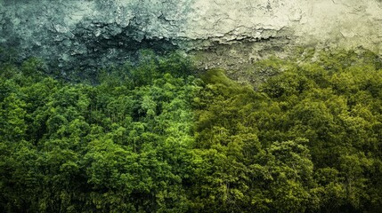 divided vision of a forest with and a forest are trees generative ai