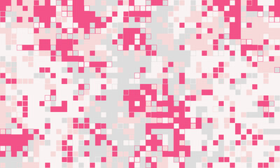 Abstract pixel art background.  Pink, white, and gray squares create a dynamic, modern design perfect for websites, presentations, or social media.