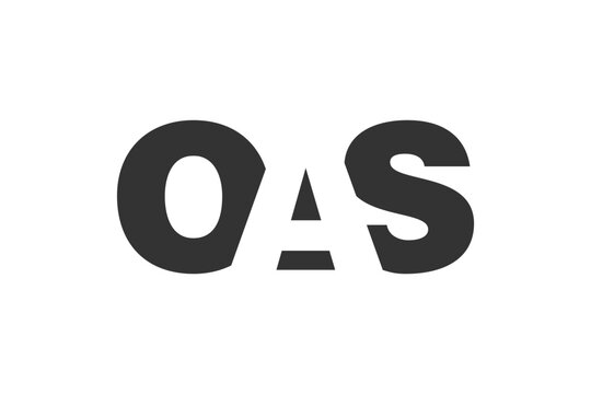 OAS logo design. Initial letter O A S bold font style for tech startups, consulting, corporate branding. Creative company name, headlines typography identity, trendy logotype. - Powered by Adobe