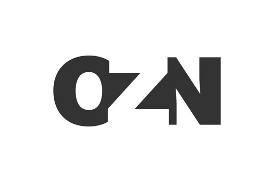 OZN logo design. Initial letter O Z N bold font style for tech startups, consulting, corporate branding. Creative company name, headlines typography identity, trendy logotype.