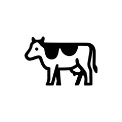 Dairy Cow Graphic Illustration in Elegant Simplicity
