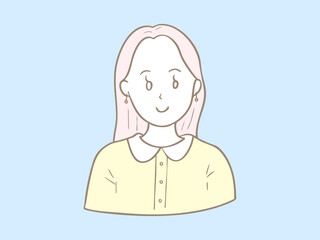 女性　イラスト　素材　挿絵