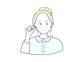 女性　イラスト　素材　挿絵