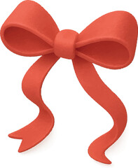 Elegant coral bow for festive celebrations, adding a touch of sophistication to gifts and decorations for holidays or special occasions.