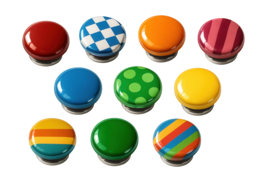 Interchangeable magnetic wine glass markers for versatile use at corporate events.