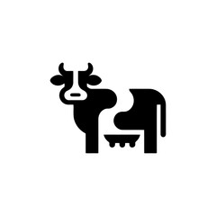 Modern Graphic Cow Icon for Dairy Branding