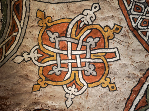 The old paintings of Abuna Yemata Guh near Megab on Ethopia