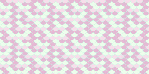 Serene pastel pink and mint green fish scale pattern.  Perfect for backgrounds, textiles, or branding.  This seamless design evokes calm and femininity, ideal for feminine products or websites.