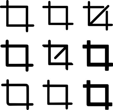 image crop frame icon vector illustration
